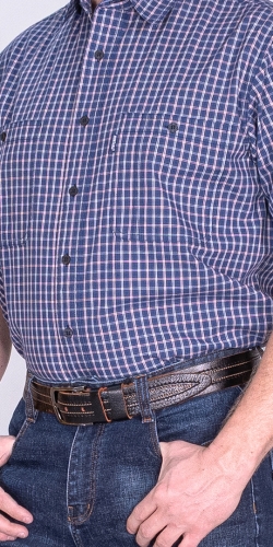 Летняя рубашка в клетку #24-06